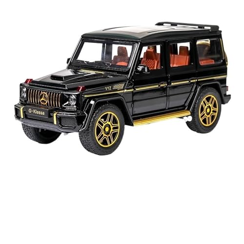 GUOXUN 1/24 Für Mercedes-Benz G63 Legierung Druckguss Auto Modell Sport Auto Spielzeug Pull Back Auto(Bright Black) von GUOXUN