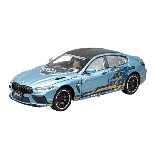 GUOXUN 1/24 Geeignet Für BMW M8 Legierung Druckguss Auto Modell Spielzeug Pull Back Auto(Blue) von GUOXUN