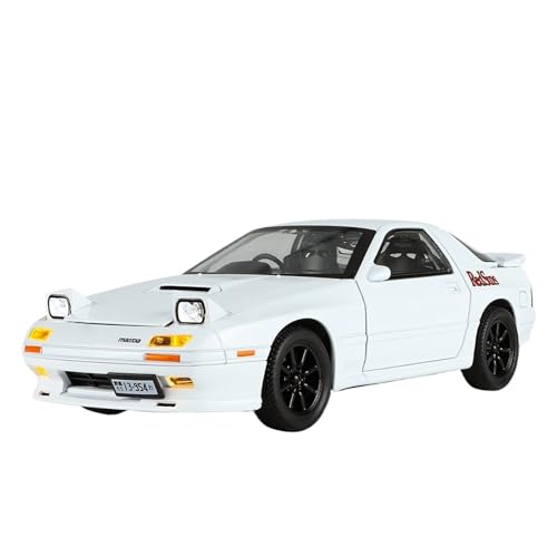 GUOXUN 1/24 für RX7 Sport Auto Legierung Auto Kopf Brief DAE86 Simulation Junge Sammlung Auto Modell Spielzeug(Rx7 white) von GUOXUN