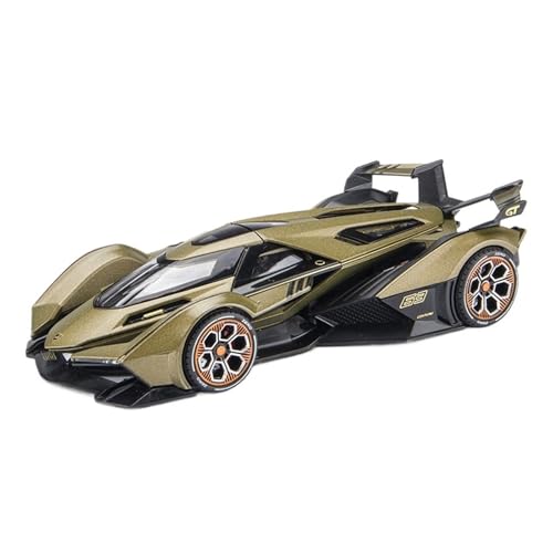 GUOXUN 1:22 Neue V12GT Legierung Sport Auto Simulation Auto Modell Ornamente Sound Und Licht Junge Spielzeug Auto(1:22 Green) von GUOXUN