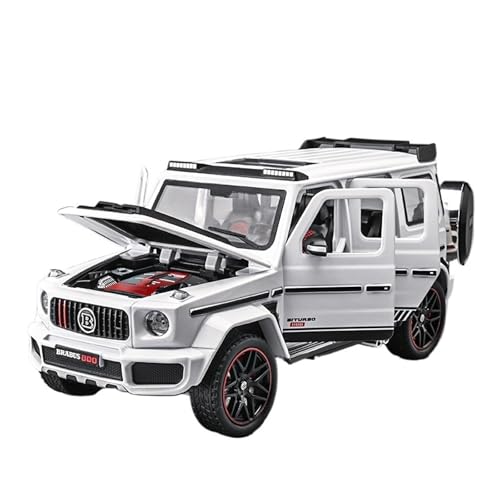 GUOXUN 1:24 Für G-Klasse Auto Nachahmung Legierung 800 Geländewagen Auto Modell Ornamente Junge Spielzeugauto(1:24 white) von GUOXUN