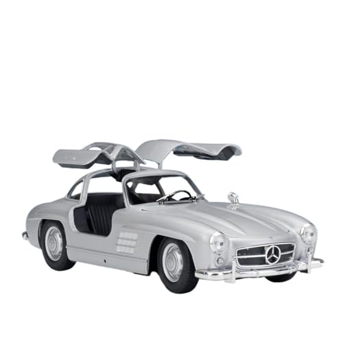 GUOXUN 1:24 Für Benz 300SL Klassische Auto Sport Auto Simulation Legierung Auto Modell Metall Ornamente(Silver) von GUOXUN