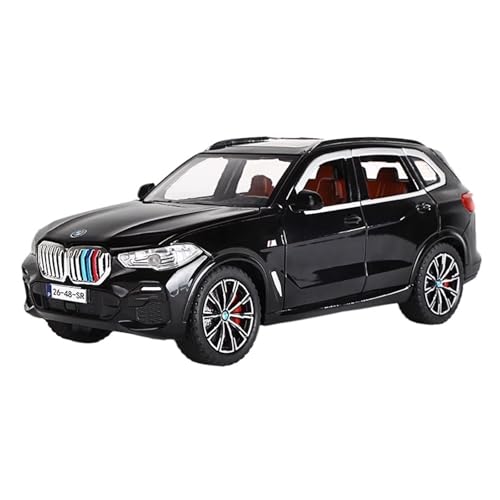 GUOXUN 1:24 Für Simulation X5 Legierung Auto Modell Ornamente Junge Kinder Spielzeug Auto Schwarz Blau Auto Modell(Black) von GUOXUN