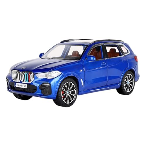 GUOXUN 1:24 Für Simulation X5 Legierung Auto Modell Ornamente Junge Kinder Spielzeug Auto Schwarz Blau Auto Modell(Blue) von GUOXUN