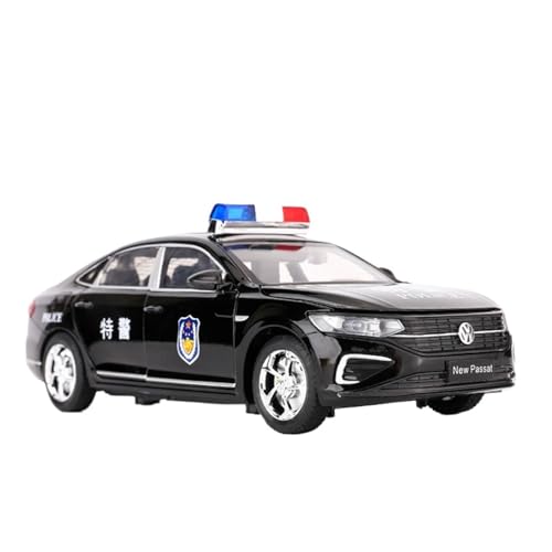 GUOXUN 1:24 Geeignet Für Volkswagen Passat Automodell Druckgusslegierung Sechstürer Sound Und Licht Pullback Multifunktion(Swat Car) von GUOXUN