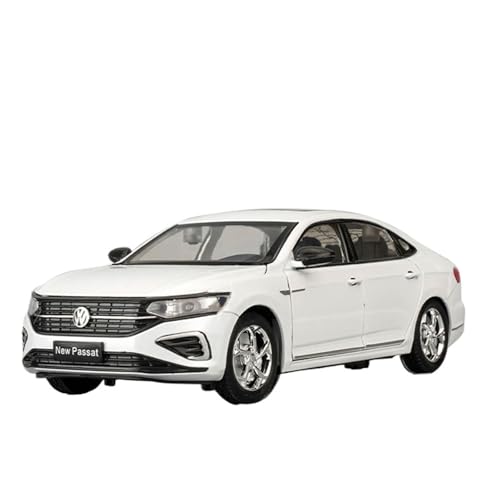 GUOXUN 1:24 Geeignet Für Volkswagen Passat Automodell Druckgusslegierung Sechstürer Sound Und Licht Pullback Multifunktion(White) von GUOXUN