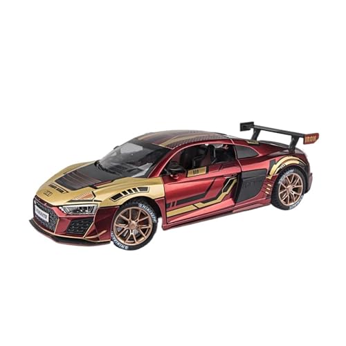 GUOXUN 1:24 Geeignet für Audi R8 Rennstreckenversion und Comic-Version Automodell Hohe Simulation Mehrere Lackieroptionen(Comic Version) von GUOXUN