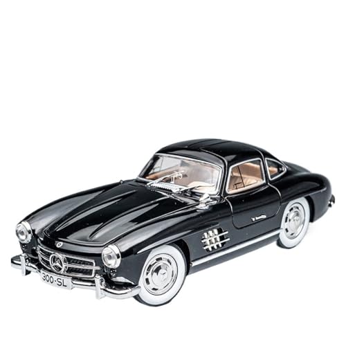 GUOXUN 1:24 Retro 300SL Sportwagen-Legierungsautomodell Kinderspielzeugauto-Ornamente-Sammlung Simulation Klassisches Automodell(Classic 300SL Sports car black) von GUOXUN