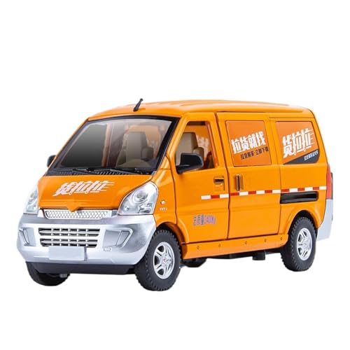 GUOXUN 1:24 Wuling Rongguang Van Modell Transport Fahrzeug Legierung Sound Und Licht Pull Back Mehrtürige Multi-Funktion(Lalamove) von GUOXUN