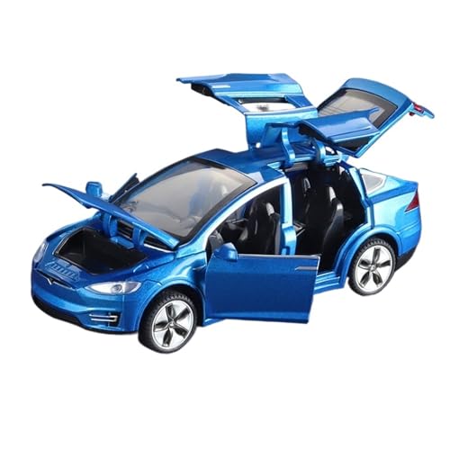 GUOXUN 1:32 für Simulation Modell X Seite Adler tür Auto Modell pull zurück Legierung Spielzeug Auto kinder(Blue) von GUOXUN