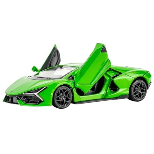 GUOXUN 1:36 für Simulation Bull Lanny Reventon Automodell Legierung Sportwagen Junge Kinderspielzeug Pull Back Auto(Lambo Reventon-green) von GUOXUN