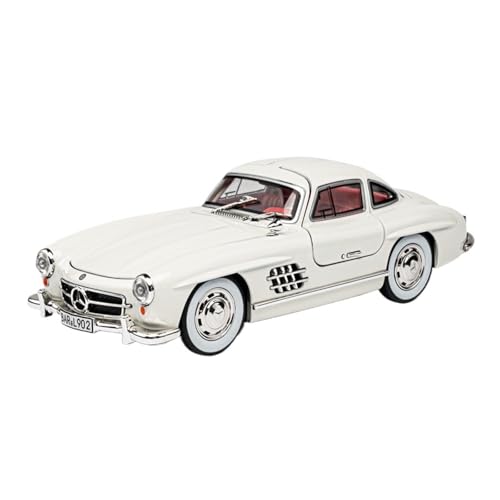 GUOXUN FÜR 1:24 Benchi 300SL Drücken Sie Auf Den Kopf, Um Die Lichter Zu Aktivieren, Und Ziehen Sie Den Körper Nach Hinten, Um Das Fahrzeug Vorwärts Zu Bewegen(White) von GUOXUN