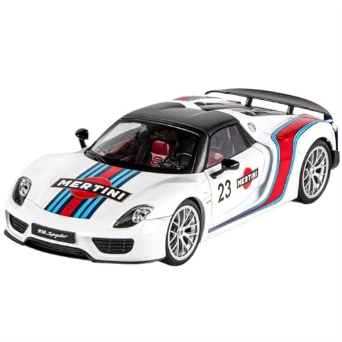 GUOXUN Für 1/18 King 918 Martini Sportwagen Legierung Automodell Ornamente Sammlung Hochwertige Legierungsstruktur Lebendige Lichter und Geräusche(Blue) von GUOXUN