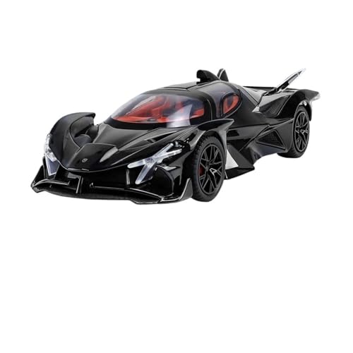 GUOXUN Für 1/24 Apollo EVO Simulation Auto Modell Legierung Druckguss Prozess Sound Und Licht Zurückziehen Spielzeug(Black) von GUOXUN