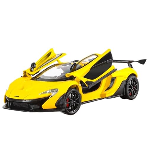 GUOXUN Für 1/24 P1 Supercar Legierung Modell Spielzeug Sportwagen Mit Sound Und Licht Feedback Exquisite Aussehen Sammelbare Ornamente(Yellow) von GUOXUN