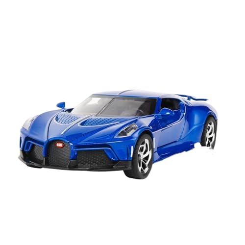 GUOXUN Für 1/24 Skala Für Bugatti La Voiture Noire Legierung Modell Zurück Sound Und Licht Spielzeug(Blue) von GUOXUN