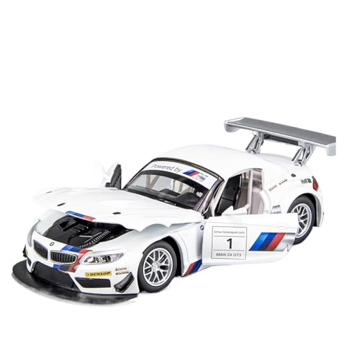 GUOXUN Für 1/24 Z4 GT3 Simulation Auto Modell Legierung Druckguss Prozess Sound Und Licht Zurückziehen Spielzeug von GUOXUN