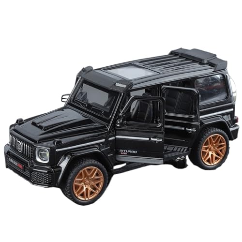 GUOXUN Für 1/32 Off Road SUV G700 Legierung Auto Modell Sound Licht Regenerative Spielzeug Auto Außergewöhnliche Textur Fallsicher Präzise Klassische Modell(Black) von GUOXUN