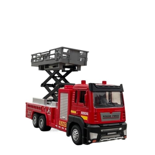 GUOXUN Für 1/50 Alloy Tow Truck Engineering Vehicle Model Sound and Light Pull Back Truck Erkunden Sie den exquisiten Innenraum mit zu öffnenden Türen(Red) von GUOXUN