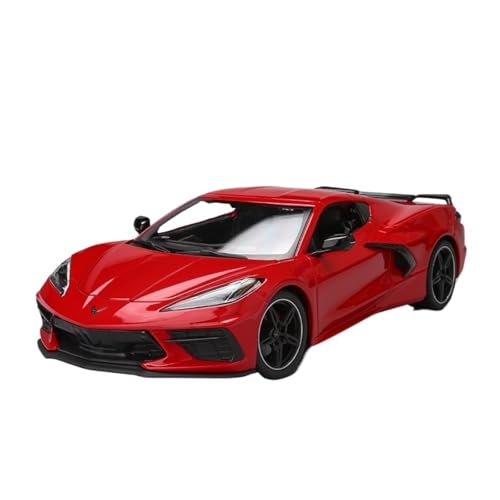 GUOXUN Für 1:18 Corvette Simulation Automodell Legierung Ornamente Sammlung(Red) von GUOXUN