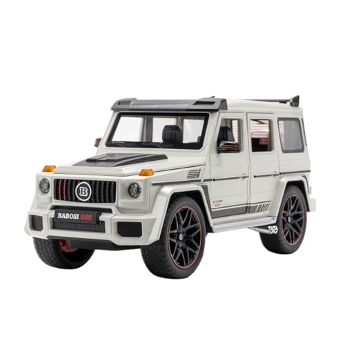 GUOXUN Für 1:18 G-Klasse Legierung Auto Modell Sammlung Ornamente G800 Offroad-Fahrzeug mit Lichtern und Soundeffekten für endlosen Spaß(White) von GUOXUN