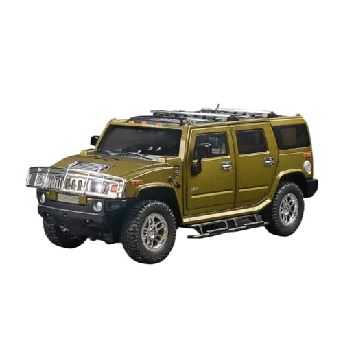 GUOXUN Für 1:18 Simulation HANMA Auto Sound Und Licht Große Metall H2 Geländewagen Modell Sammlung Ornamente(Green) von GUOXUN