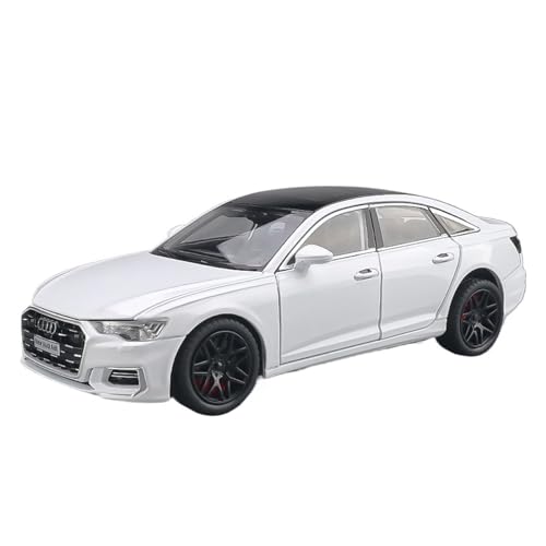 GUOXUN Für 1:24 Audi A6L Automodell, Legierung, Auto-Ornament-Kollektion(White) von GUOXUN