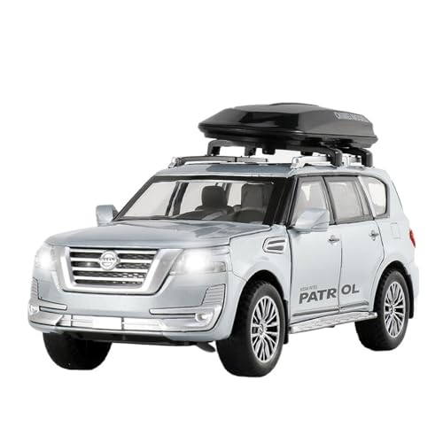 GUOXUN Für 1:24 Automodell Legierung Geländewagen SUV Spielzeugauto Hervorragende Details unterstreichen den Charme des Autos(Gray) von GUOXUN