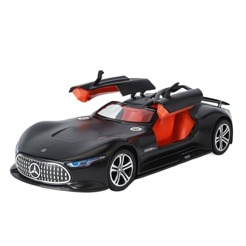 GUOXUN Für 1:24 Benz AMG Vision Gull-Wing Tür Sport Auto Legierung Akusto-optische Pull-Back-Kraft Simulation Auto Modell(Black-A) von GUOXUN