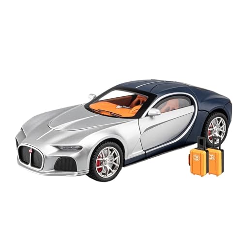 GUOXUN Für 1:24 Bugatti Atlantic Automodell Simulation Legierung Auto Sportwagen Automodell Dekoration(Blue) von GUOXUN