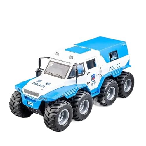 GUOXUN Für 1:24 Conqueror Large 8-Wheel Off Road Sa Police Car Car Collection Ornamente Sind Robust Und Langlebig Mit Exquisitem Aussehen(Blue) von GUOXUN