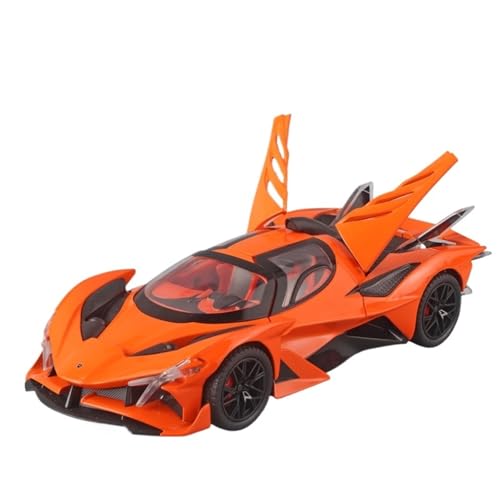 GUOXUN Für 1:24 EVO Sportwagen Legierung Automodell Ornament Hervorragende Details Unterstreichen Den Charme des Autos(Orange) von GUOXUN