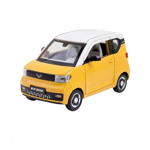 GUOXUN Für 1:24 Hongguang MINIEV Mit Fahrradautomodell Das Legierungsautomodell Zeigt Herausragende Details Und Präsentiert Den Charme des Autos(Yellow) von GUOXUN