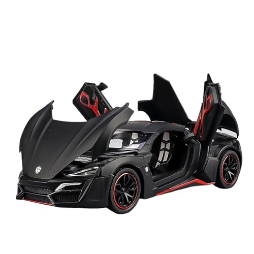 GUOXUN Für 1:24 Lecon Sportwagenmodelle, Automodelle, Legierung, Autoornamente, Sammlerstücke(Black) von GUOXUN