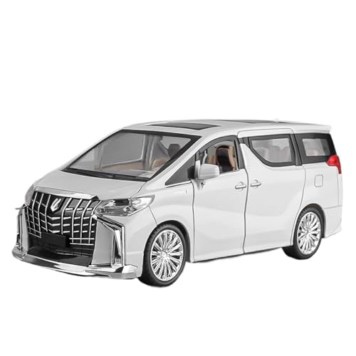 GUOXUN Für 1:24 Modellautos Legierungsautos Modellauto Luxus-MPV-Business-Autozubehör(White) von GUOXUN