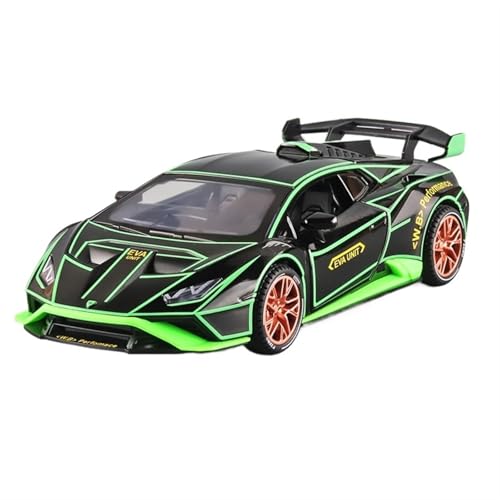 GUOXUN Für 1:24 Sport Auto Spray Version Legierung Modell Sammlung Sport Auto Figur Mini Auto Spielzeug Auto Multi-Funktion Simulation Auto Spielzeug(Green) von GUOXUN