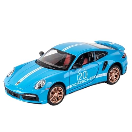 GUOXUN Für 1:24 Track Version TurboS Special Edition Sportwagen GT3 Modell Dekoration Langlebig Und Robust Mit Einem Exquisiten Aussehen(Blue) von GUOXUN