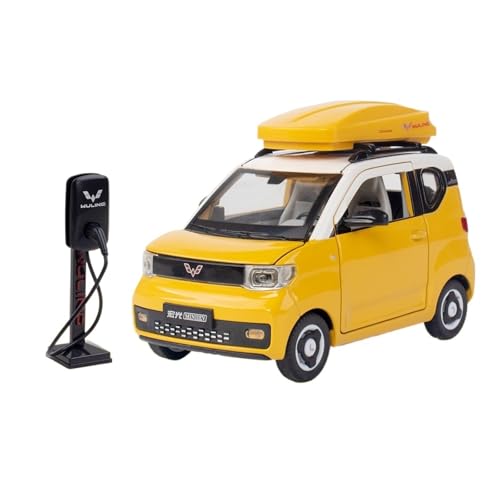 GUOXUN Für 1:24 Wuling Mini EV Sound- Und Licht-Pullback-Legierungsautomodell Mit Mehreren Verfügbaren Spezifikationen(Yellow Charging Pile) von GUOXUN