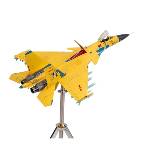 GUOXUN Für 1:30 J-15 Kampfflugzeug Modell Inlandssimulation Legierung J15 J-15 Basierend Flugzeug Fertig Militärische Ornamente(Yellow) von GUOXUN