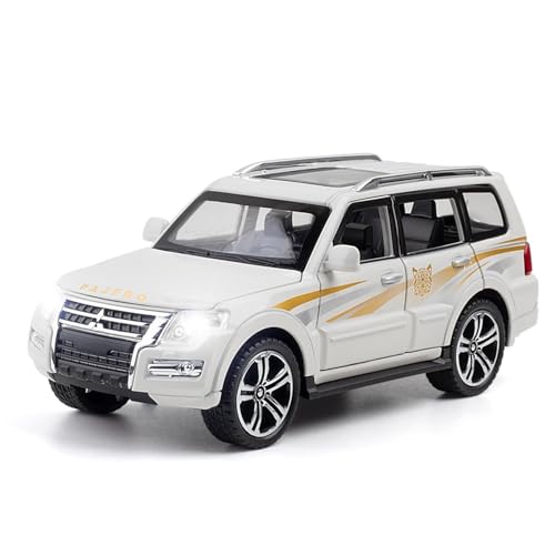 GUOXUN Für 1:32 Automodell SUV Geländewagen Legierung Automodell Sammlung Ornament Spielzeug(White) von GUOXUN