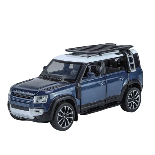 GUOXUN Für 1:32 Defender Range Legierung Auto Modell Sammlung Modell Spielzeug Off Road Auto Ornament(Blue) von GUOXUN