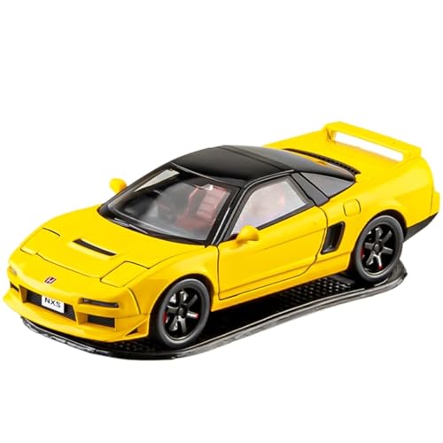 GUOXUN Für 1:32 JDM NSX NA1 Supercar Legierung Auto Modell Sound Und Licht Zurückziehen Spielzeug Sammlerstücke Geburtstag Überraschung(Yellow) von GUOXUN