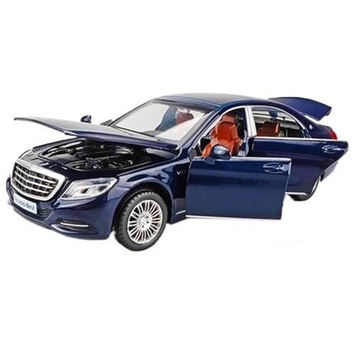 GUOXUN Für 1:32 S-Klasse Auto Modell S600 Legierung Spielzeugauto Sammlung Ornament Hervorragende Details Showcase Charme(Blue) von GUOXUN