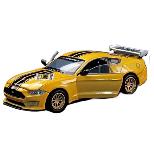 GUOXUN Für 1:42 GT Legierung Modifizierte Auto Modell Montage Track Version Sammlung Licht Sound Back Box Sammler Freude(Yellow) von GUOXUN