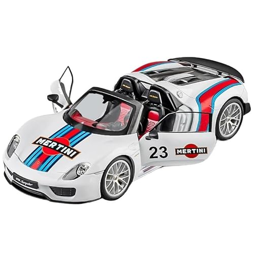 GUOXUN Für 918 Martini Supersportwagen Legierung 1:18 Sportwagenfigur Mini-Auto Pull-Back-Auto Modellauto Spielzeugauto Multifunktions-Simulationsautospielzeug(White) von GUOXUN