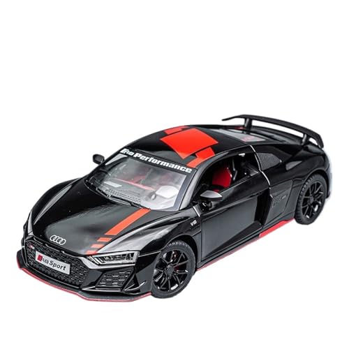 GUOXUN Für Aodi R8 Sportwagen-Legierungsmodellauto 1:24 Ornamente Simulation Pull-Back-Automodell Kann Zur Sammlung Verwendet Werden(Black) von GUOXUN