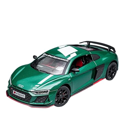 GUOXUN Für Aodi R8 Sportwagen-Legierungsmodellauto 1:24 Ornamente Simulation Pull-Back-Automodell Kann Zur Sammlung Verwendet Werden(Green) von GUOXUN