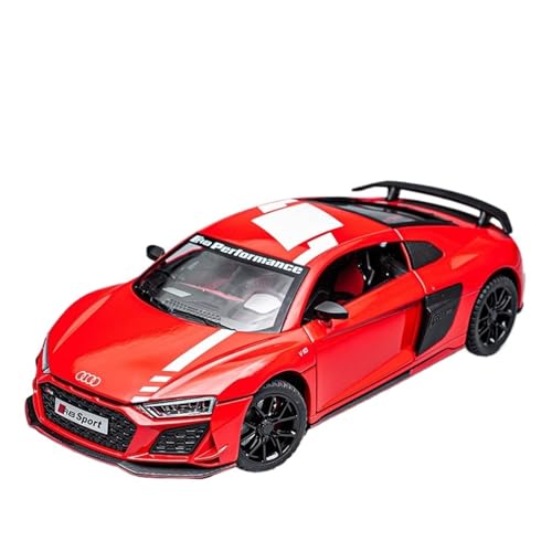 GUOXUN Für Aodi R8 Sportwagen-Legierungsmodellauto 1:24 Ornamente Simulation Pull-Back-Automodell Kann Zur Sammlung Verwendet Werden(Red) von GUOXUN