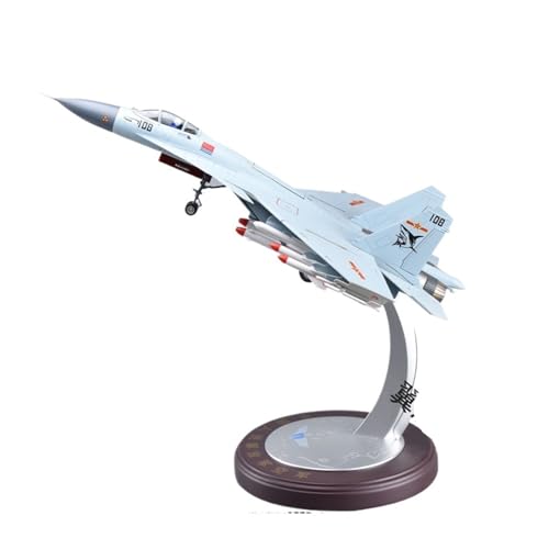 GUOXUN Für J-15 Flugzeugmodell Legierung J-15 Fighter Fertigprodukt J15 Flying Shark Basierendes Flugzeug(1:40-Gray) von GUOXUN