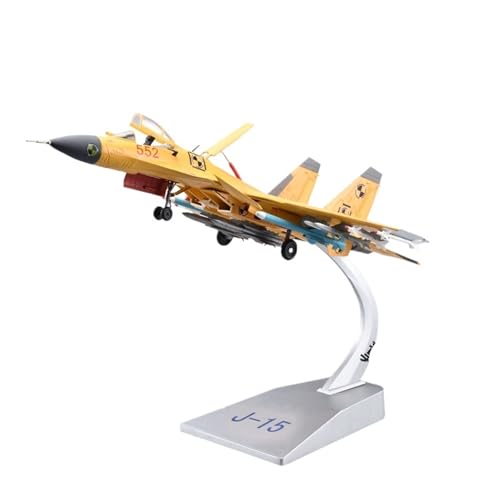 GUOXUN Für J-15 Flugzeugmodell Legierung J-15 Fighter Fertigprodukt J15 Flying Shark Basierendes Flugzeug(1:72-Yellow) von GUOXUN